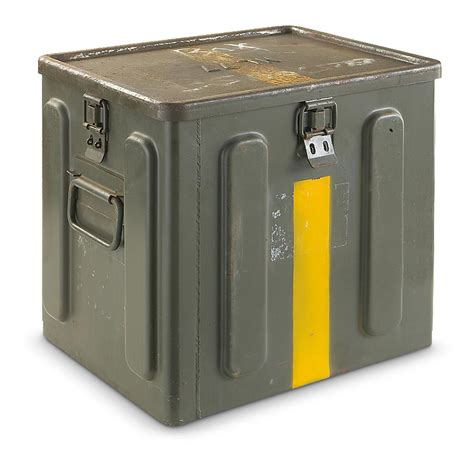 flat metal military box|army surplus metal boxes.